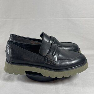 Sanctuary Women's Black Leather Westside Slip On Loafer Flat Shoe Size 8-NEW